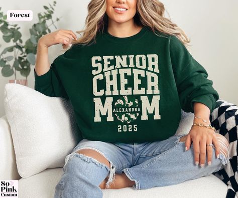 Senior Cheer Mom Sweatshirt Custom Name Year, Senior Cheer Mom Gift for Senior Cheer Parent, Mom Cheer Sweater, Cheer Mom Shirt Cheer Gifts Marching Band Mom, Band Mom, Class Of 2025, Mom Sweater, Matching Sweaters, Band Shirt, Cheer Mom, Matching Colors, Sweatshirt Set