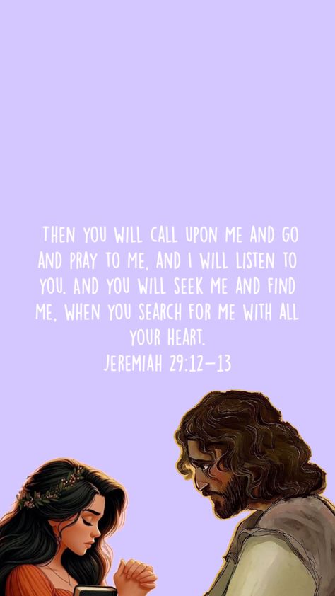 Jeremiah 29:12-13 beautifully reminds us of the promise that when we seek God with all our hearts, He listens and reveals Himself to us. 🌸 Let this verse encourage your prayer life and deepen your connection with the Lord. Save this pin for daily inspiration and a reminder to seek Him wholeheartedly. #Prayer #Faith #BibleVerse #Jeremiah291213 #ChristianEncouragement Jeremiah 29 12, Jeremiah 29 13, Seek God, Prayer Life, Jeremiah 29, Seeking God, Christian Encouragement, The Promise, Daily Inspiration