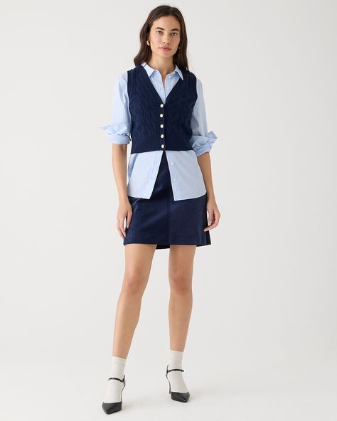 J.Crew: Natasha Skirt In Stretch Corduroy For Women Corduroy Mini Skirt, Skirt For Women, Winter 2023, Fall Wardrobe, Fashion News, Mini Skirt, J Crew, Womens Skirt, Cashmere