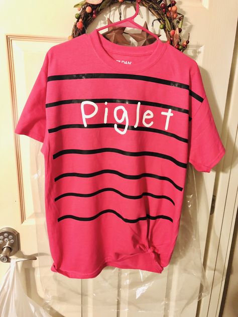 Diy Piglet Costume Women, Piglet Costume Women, Diy Piglet Costume, Piglet Costume Diy, Winnie The Pooh Diy Costume, Piglet Outfit, Deer Costume Diy, Piglet Halloween, Winnie The Pooh Diy