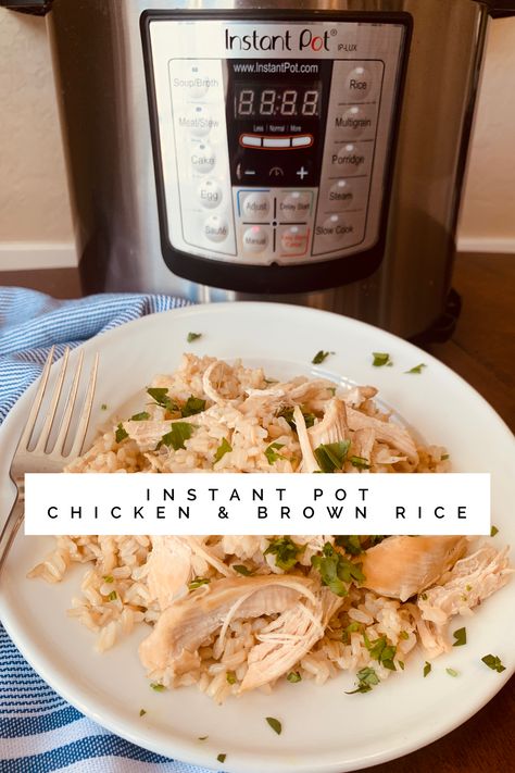 Instant Pot Chicken And Rice, Chicken And Brown Rice, Chicken Meals, Simple Dinner, Yummy Chicken Recipes, Chicken And Rice, Frozen Chicken, Multigrain, Instapot Recipes