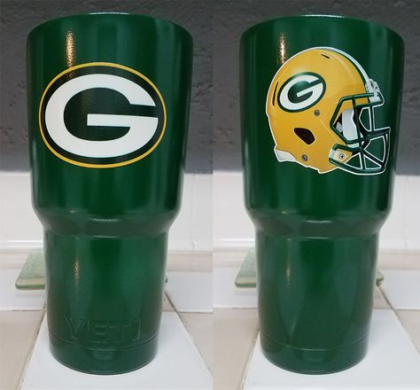 Green Bay Tumbler Design Ideas, Cricut Tumbler, Fabric Tumblers, Cup Diy, Epoxy Cups, Epoxy Tumbler, Epoxy Tumblers, Yeti Cup, Glitter Tumblers