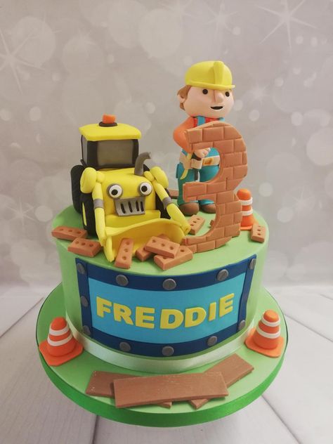 Bager Cake For Boy, Builders Cake For Men, Bob The Builder Cake Topper Printable, Fondant Dump Truck, Bob The Builder Cake, Film Cake, Bob The Builder, Childrens Tv, Butter Cream