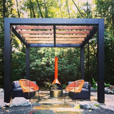 10 Best Pergola Ideas to Upgrade Your Backyard | Family Handyman L Shaped Pergola Ideas, Pergola Glycine, L Shaped Pergola, Diy Pergola Ideas, Backyard Corner, Hanging Ferns, Corner Pergola, Attached Pergola, Outdoor Gathering Space