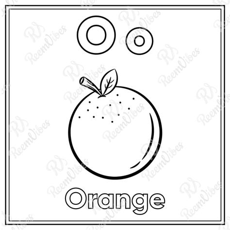 English sketch letter O with a cute orange for coloring Whale Drawing, Rainbow Drawing, Pumpkin Drawing, Cute Whales, Ship Drawing, Moon Drawing, English Letter, Letter O, Vector Photo