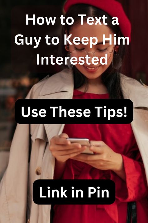 Discover the art of texting that keeps him hooked! Learn expert tips and tricks on how to text a guy to maintain his interest and deepen your connection. 💑💬 #DatingAdvice #TextingTips #KeepHimInterested #RelationshipGoals #LoveAdvice #CommunicationSkills Keep Him Interested, Romantic Texts, On The Phone, Love Advice, Dating Advice, Communication Skills, Relationship Goals, Tips And Tricks, A Man