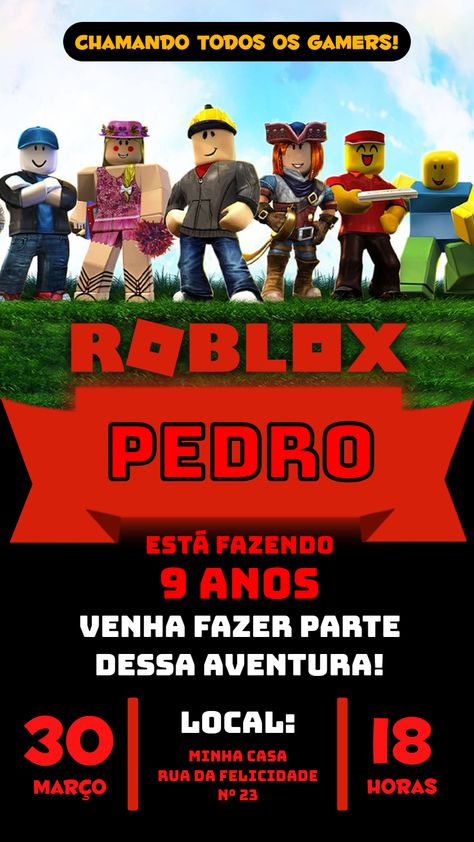 Edítate gratis usando nuestro editor online | Design by Pedro Henrique | Invitación Digital Invitación de cumpleaños de Roblox

¡La invitación Invitación de cumpleaños de Roblox perfecta para tu evento!

Personaliza tu invitación a tu gusto con nuestro editor en línea

Nuestra invitación digital Invitación de cumpleaños de Roblox es totalmente personalizable. Puedes cambiar el texto, la fuente, los colores e incluso agregar fotos. Es fácil de usar y puedes crear la invitació Online Design