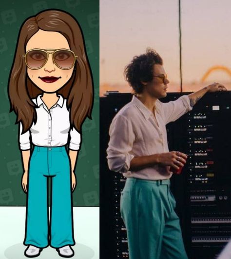 Harry Styles Inspired Bitmoji Outfits, Harry Potter Bitmoji Outfit, Harry Styles Bitmoji, Unique Bitmoji Outfits, Harry Styles Bitmoji Outfits, Taylor Swift Snapchat Bitmoji, Bitmoji Fashion, Bitmoji Outfits, Harry Styles