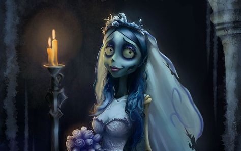 1920x1200 Emily is waiting for you Wallpaper Background Image. View, download, comment, and rate - Wallpaper Abyss Bride Makeup Brown Eyes, Movie Questions, Corpse Bride Movie, Bride Hairstyles Updo, Bride To Be Decorations, Emily Corpse Bride, Dead Bride, Tim Burton Corpse Bride, Short Hair Bride