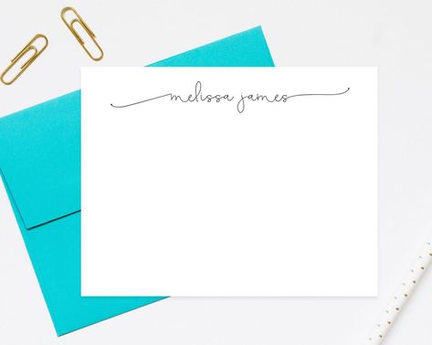 The Best Online Stationery Stores & Designs - Chic Personalized Stationery from Etsy, Minted, Papier & More - JetsetChristina Love From Afar, Stationery Store Design, Custom Stationary, Stationary Store, Personalized Stationary, Blue Envelopes, Notes Gift, Stationary Set, Thank You Note Cards