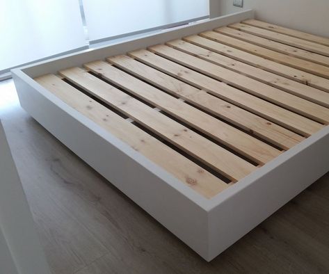 House Hall Design, Minimalist Bed Frame, Bed Base Frame, Bed Designs With Storage, Bed Frame Plans, Simple Bed Designs, Simple Bed Frame, Built In Shelves Living Room, Minimalist Bed