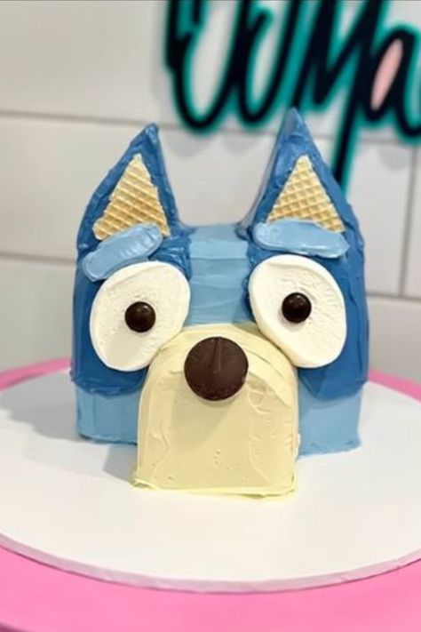 Birthday Cake Tutorial, Bluey Mom, Cake Diy, Birthday Baking, Cake Hacks, Chocolate Buttons, Mud Cake, Themed Birthday Cakes, Dog Cake