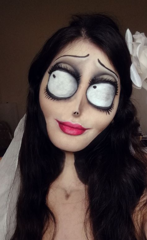 Theatrical Makeup Ideas, Tim Burton Character Makeup, Character Makeup Ideas, Tim Burton Makeup, Scary Halloween Makeup Looks, Halloween Maquillaje, Scary Halloween Makeup, Fun Diy Halloween Decorations, Creepy Halloween Makeup