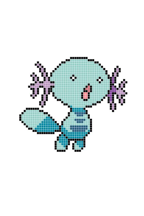 Wooper Perler Fuse Bead Pixel Pattern #pokemon #fusebead #perlerbead #fusebeadpattern #perlerbeadpattern #pattern #diy #pixel #pixelart Wooper Pokemon Perler Beads, Wooper Pokemon Pixel Art, Pokémon Beads, Wooper Pokemon, Pokemon Cross Stitch Patterns, Pokemon Perler, Pokemon Pixel, Pokemon Cross Stitch, Pokemon Bead