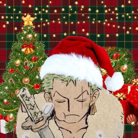 Zoro Christmas Icon, Zoro Christmas Pfp, One Piece Christmas Icons Matching, One Piece Christmas Pfp, Block Reaction Pic, Zoro Christmas, One Piece Christmas Wallpaper, Xmas Icons, Zoro Roronoa