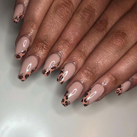 Side Tip Nails, Real Nails, Leopard Print Nails, Tip Nails, Acrylic Nail Designs, Nail Tips, Nail Design, Nail Ideas, Acrylic Nails