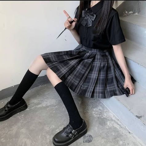 Egirl Fashion Korean, Egirl Fashion, School Uniform Fashion, School Uniform Outfits, A I, Kawaii Fashion Outfits, Uniform Fashion, Korean Girl Fashion, Ulzzang Fashion