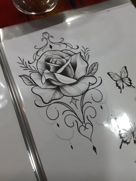 Tattoo Outline Drawing Stencil Ideas, Tattoo Outline Drawing Stencil, Rose Tattoo Stencil, Simple Rose Tattoo, Rose Drawing Tattoo, Rose Tattoos For Men, Tattoo Outline Drawing, Stencil Ideas, Drawing Stencils