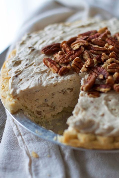 Whipped Brown Sugar Pecan Pie | Lauren's Latest Brown Sugar Pecan Pie, Pecan Cream Pie Recipe, Cranberry Loaf, Sugared Pecans, Cream Pie Recipes, Pecan Pie Recipe, No Bake Pies, Pie Dessert, Baking Ideas