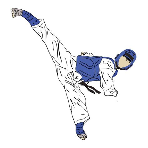 taekwondo vector kick pose and technique Kick Pose, Tae Kwon Do, Pew Pew, Muay Thai, Taekwondo, Vector Art, Clip Art, Art