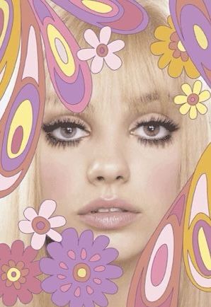 1960s Makeup Eyes, Sixties Makeup, 60s Fashion Hippie, 1960s Makeup, Hippies 1960s, Pale Lips, 60s Aesthetic, 60s Makeup, 1960s Hair