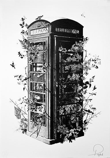 Overgrown Phonebooth illustration. University Inspiration, Growth And Decay, Telephone Box, Telephone Booth, Phone Box, Phone Booth, Street Furniture, Year 1, Pearl Jam