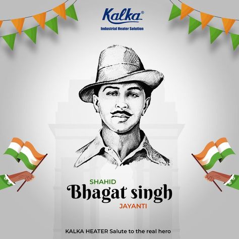 Kalka Engineering Works Wishes you Shahid Bhagat Singh Jayanti 2022! Shahid Bhagat Singh Jayanti, Shahid Bhagat Singh, Bhagat Singh Jayanti, Engineering Works, Bhagat Singh, Karl Marx, Real Hero, Albert Einstein, Einstein