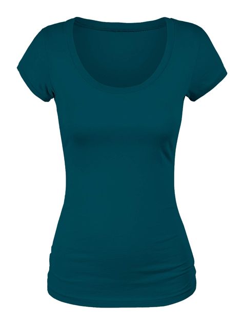 PRICES MAY VARY. Cotton,Spandex Pull On closure Machine Wash 95 percent Cotton 5 percent Spandex light weight stretchy fabric for mobility and comfort Slim fit classic tee recommended to size up Scoop neck and short sleeves perfect for the hot Summer days Light weight fabric great for layering Machine or hand cold wash gentle cycle dry flat Emmaslie women's active basic short sleeves scoop neck t shirt top. Light and stretchy perfect for hot days. Various colors available and great for any occas Turquoise Shirt, Purple Fits, Book Clothes, Tights Outfit, Scoop Neck Tee, Top Light, Night Shirt, Active Women, Shirt Top