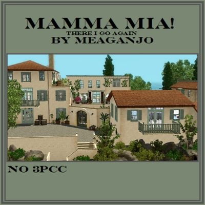 Mamma Mia! by MeaganJo - The Exchange - Community - The Sims 3 Sims 4 Mamma Mia Cc, Mamma Mia House, Garden With Chickens, Free Sims, Movie Set, The Sims 3, Sims 1, Cc Sims, Perfect Garden