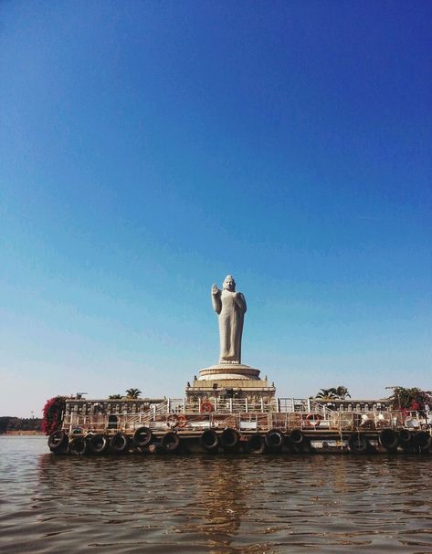 Buddha Statue Of Hyderabad☸️ #Tankbund #HyderabadMeriJaan Tankbund Hyderabad, Bts Wallpaper, Hyderabad, Statue Of Liberty, Buddha Statue, Nature Photography, Statue, Bts, Collage