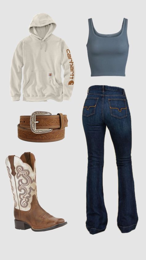 Cowboy Boots Outfits Women, Teen Western Outfits, Country Girl Clothes, Country Style Clothes, Cute Southern Outfits, Country Girl Outfits, Ranch Outfits, Wife Outfits, Country Fall Outfits