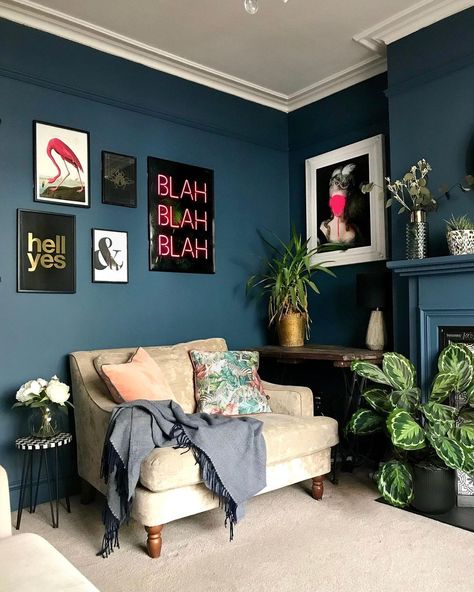 Hicks Blue Little Greene, Teen Hangout Room, Teen Hangout, Ink Drop, Hangout Room, Wall Colour, Blah Blah Blah, Wine O Clock, Happy Things