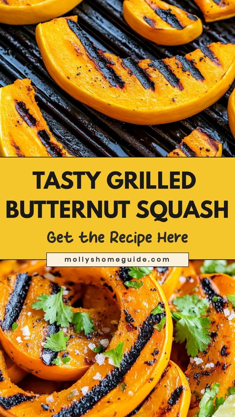 Indulge in the savory flavors of fall with our delicious grilled butternut squash recipe. This dish is perfect for cozy family dinners or holiday gatherings. The tender squash, seasoned to perfection and cooked to a caramelized finish on the grill, is a delightful addition to any meal. Whether you're a seasoned chef or new to grilling, this recipe is simple yet impressive. Elevate your autumn menu with this healthy and flavorful side dish that will have everyone asking for seconds. Grilled Butternut Squash Recipes, Grilled Butternut Squash, Butternut Recipes, Butternut Squash Recipe, Squash Recipe, Hearty Salads, Butternut Squash Recipes, Savory Soups, Quick Weeknight Dinners