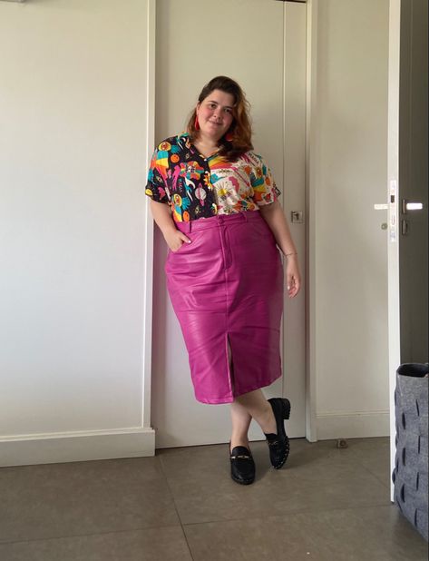 Bold Plus Size Outfits, Curvy Maximalist Style, Plus Size Creative Outfits, Plus Size Eccentric Fashion, Maximalist Plus Size Fashion, Bold Plus Size Fashion, Plus Size Funky Fashion, Dopamine Dressing Plus Size, Quirky Fashion Plus Size