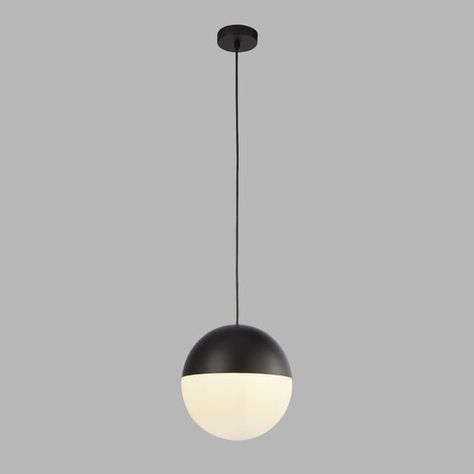 Latitude Run Perfect in modern and traditional homes alike, the pendant features a stylish orb topped with satin brass and finished with an opal white shade which helps create a subtle warm white glow around the room. Adjustable and dimmable, the pendant works well in living rooms, dining rooms and halls. Finish: Black Orb Lighting, Bolia Orb Lamp, Gubi Ronde Pendant, Study Table Designs, Orb Light, Traditional Homes, Table Designs, Home Entrance Decor, Study Table