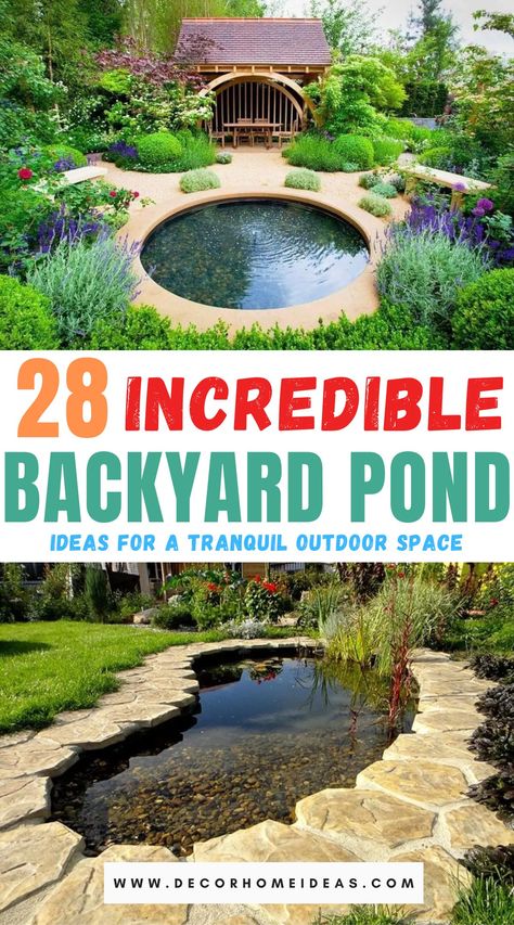 Best Backyard Pond Ideas Outdoor Ponds Diy, Home Building Binder, Building Binder, Outside Backyard Ideas, Japanese Water Feature, Fish Ponds Backyard, Ponds Ideas, Natural Ponds, Small Garden Waterfalls