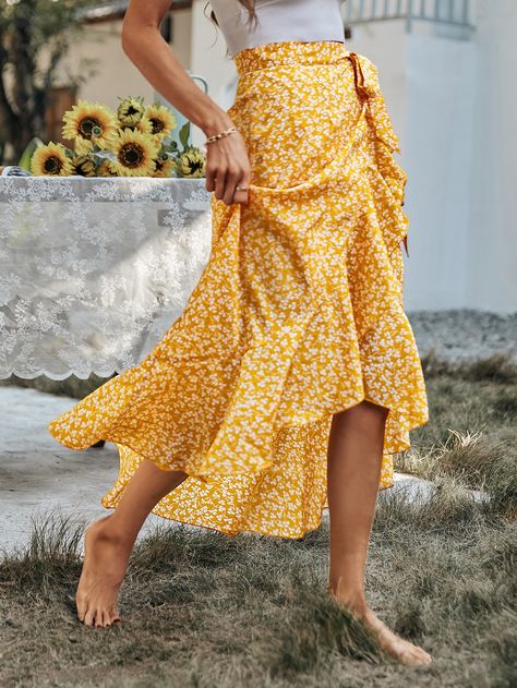 Long Evening Dresses Elegant, Beach Skirts, Midi Skirts Summer, Summer Wraps, Summer Fashion Beach, Women Bodycon Dress, Ditsy Floral Print, Beach Skirt, Round Neck Dresses