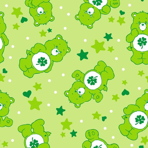 Green Care Bear Wallpaper, Lucky Care Bear Wallpaper, Care Bears Wallpaper Ipad, Green Care Bear Aesthetic, Lucky Care Bear Aesthetic, Green Bear Wallpaper, Lucky Care Bear, Green Care Bear, Ipad Things