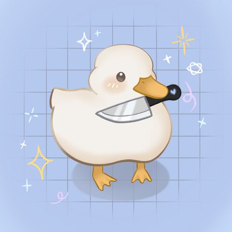 Art of a duck holding a knife in a cute kawaii art style Holding Knife, Cute Kawaii Art, Make A Character, A Duck, Kawaii Art, Cute Kawaii, Cute Things, Google Images, No Worries