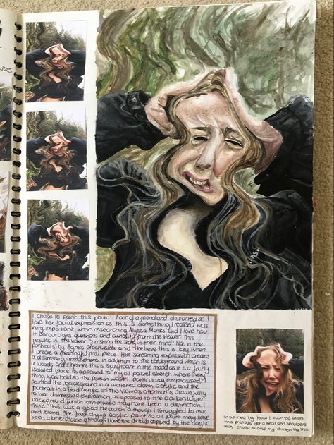 Portraiture Title Page, Personal Response Art Gcse, Artist Response Page Gcse, Gcse Art Recording Page, Portrait Art A Level Sketchbook Pages, Development Pages Art Alevel, Portrait Title Page Gcse, Artist Research Page Gcse Portraits, Gcse Art Sketchbook Layout Grade 9