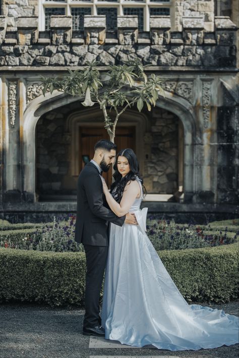 Prewedding shoot | engagement shoot | bridal photoshoot | couples castle shoot | hatley castle | victoria | white dress with train Hatley Castle, Prewedding Shoot, Dress With Train, Bridal Photoshoot, Engagement Shoot, Engagement Photoshoot, Engagement Shoots, Pre Wedding, Castle