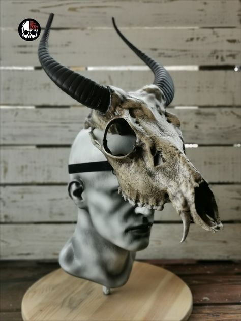 evil mask, mask for cosplay, deer skull, deer skull decor, bone props, costume prop, cosplay prop, halloween prop, monster mask, best halloween costumes Horror Mask Cow Skull Mask, Deer Skull Helmet, Deer Skull Mask, Cool Halloween Masks, Musk Deer, Fantasy Mask, Barbarian Costume, Dnd Concept, Evil Mask