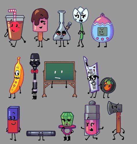 Object Show Assets, Object Show Characters Ideas, Bfdi Oc Ideas, Osc Oc Ideas, Object Show Oc Ideas, Object Oc Ideas, Object Show Fanart, Random Objects Aesthetic, Osc Oc