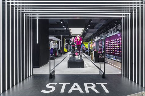 » Barçın Store by YALIN TAN + PARTNERS, Istanbul – Turkey Butik Design, Boutique Gym, Sporting Goods Store, Gym Interior, Store Windows, Retail Store Design, Retail Design Blog, Gym Design, Store Design Interior