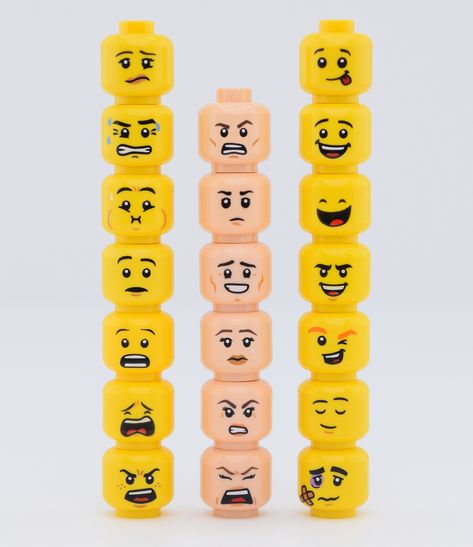 https://flic.kr/p/254NZy5 | My favorite LEGO expressions | Hey guys it's Alex here and today I'm doing a picture with my top 20 LEGO heads expressions (from left to right, up to down) : -Sad, Suffering, Queasy Expression, Surprised, Scared, Angry -Troubled, Annoyed, Shy, Sad, Angry, Disgusted (Screaming) -Savoring Food, Grinning, Happy, Ironic, Winking, Sleeping and Clumsy Have a nice day :) Original picture by me Shop : store.bricklink.com/sebastienp Lego Expressions, Refugee Art, Lego Tattoo, Lego Hand, Lego Faces, Refugees Art, Lego Character, Cartoon Faces Expressions, Lego Wallpaper