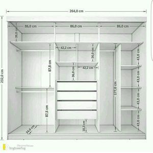 Standard Wardrobe Closet Design Guidelines - Engineering Discoveries Closet Bathroom Combo, Bedroom Wardrobe Ideas Sliding Doors, Bedroom Wardrobe Ideas, Projek Kayu, Bedroom Wardrobe Design, Craft Closet, Closet Design Layout, Wardrobe Door Designs, Desain Furnitur Modern