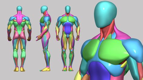 Character Blockout, Anatomy Base, Character Sculpting, V 2022, Male Base, Body References, Male Anatomy, Anatomy Sculpture, Action Pose Reference