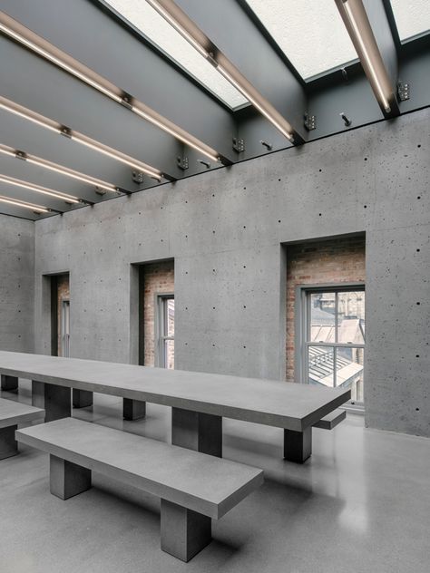 Senses - David Chipperfield David Chipperfield Architects, David Chipperfield, Ceiling Detail, 카페 인테리어 디자인, Concrete Furniture, Interior Display, Brick And Stone, Brutalism, Retail Design