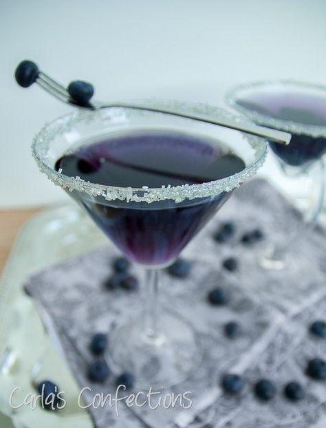 A yummy Blueberry Bliss Cocktail made with blueberry juice, blue curacao and vodka Prosecco Cocktails, Blueberry Juice, Silver Cocktail, Blue Curacao, Blueberry Recipes, Alcohol Recipes, Cocktail Making, Adult Drinks, Non Alcoholic Drinks