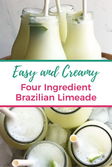 Brazilian Limeade, Graduation Bbq, Brazilian Lemonade, Limeade Recipe, Outdoor Gathering, Easy Drink Recipes, Easy Drinks, Lemonade Recipes, Brazilian Food